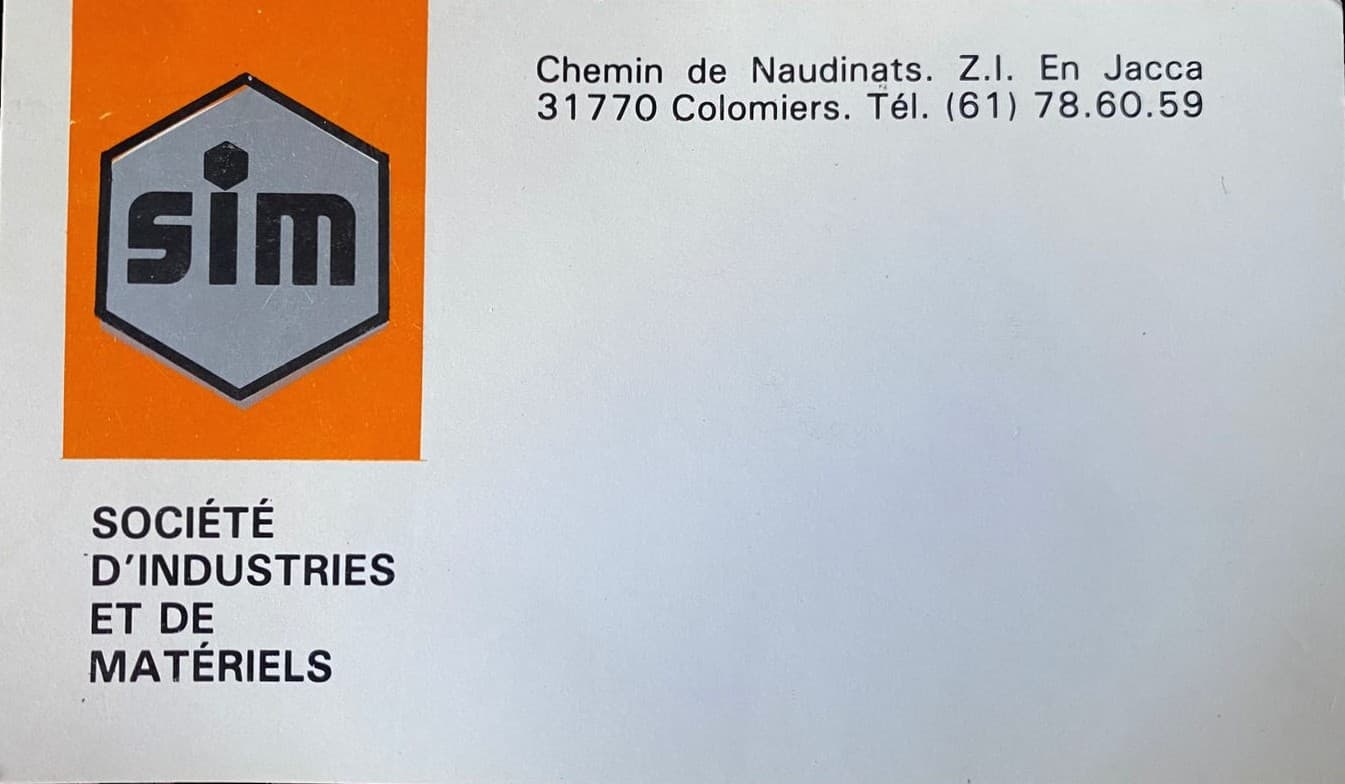 En-tête de la Société d'Industries et de Matériels