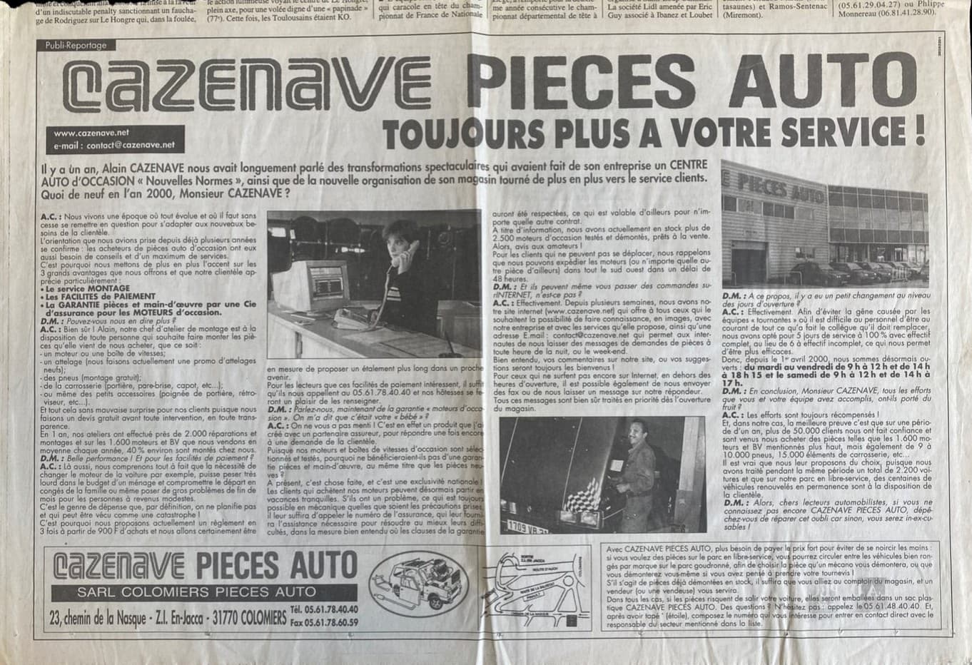Article « Cazenave Pièces Auto, toujours plus à votre service »