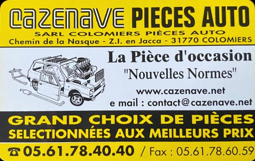 Carte « La pièce d'occasion Nouvelles Normes »