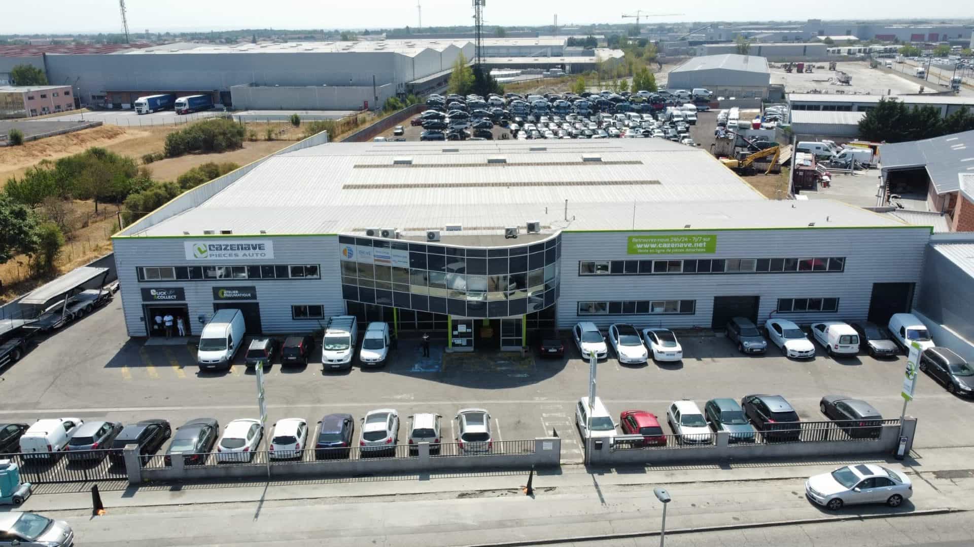 Vue aérienne du centre Cazenave Pièces Auto